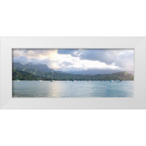 Hanalei Pano I White Modern Wood Framed Art Print by Head, Danny