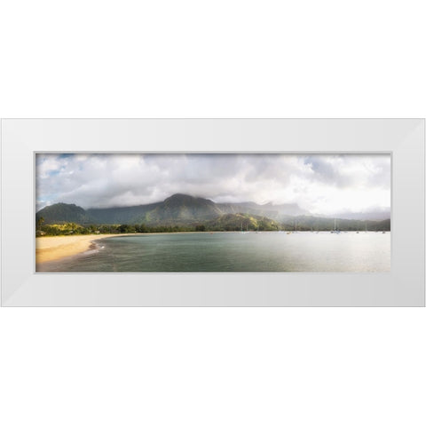 Hanalei Pano II White Modern Wood Framed Art Print by Head, Danny