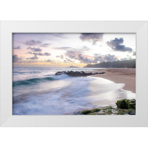 Secret Beach I White Modern Wood Framed Art Print by Head, Danny