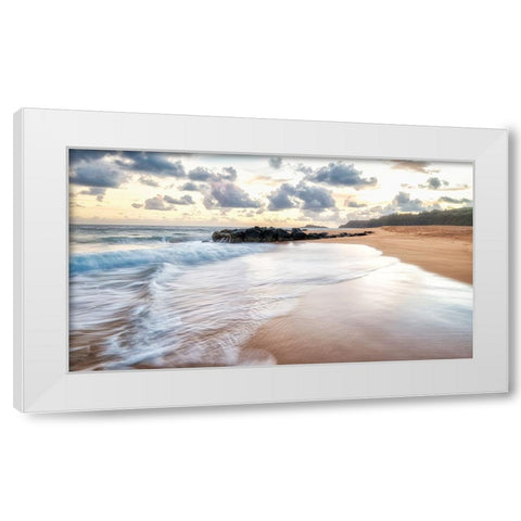 Secret Beach IV White Modern Wood Framed Art Print by Head, Danny