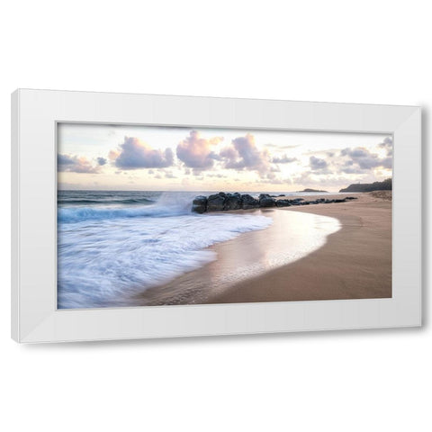 Secret Beach V White Modern Wood Framed Art Print by Head, Danny