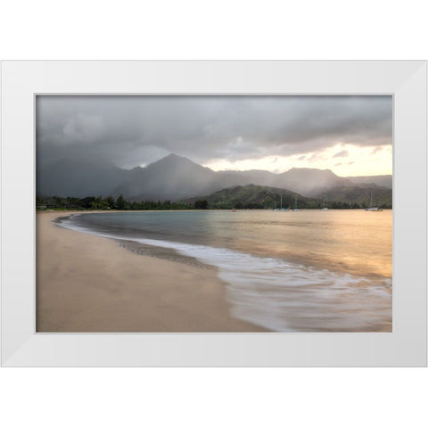 Rain Making White Modern Wood Framed Art Print by Head, Danny