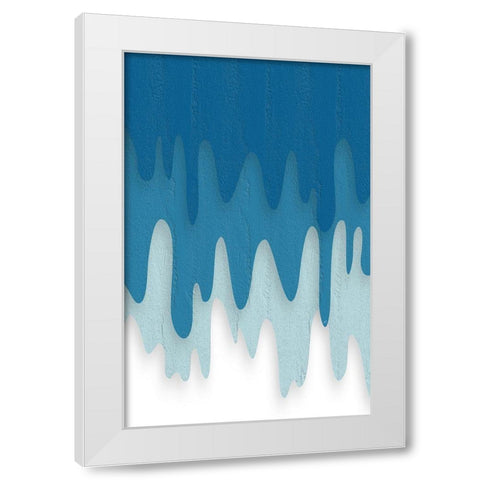 Dripstone White Modern Wood Framed Art Print by Aesthete