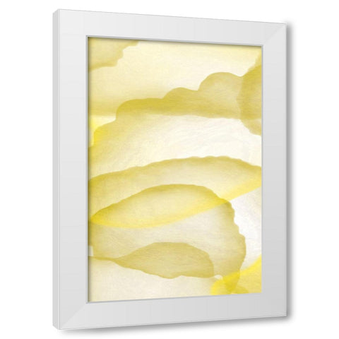 Yellow Paper White Modern Wood Framed Art Print by Aesthete