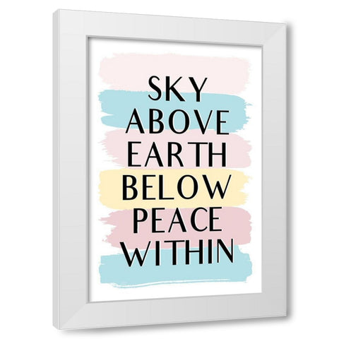 Sky Above White Modern Wood Framed Art Print by Aesthete