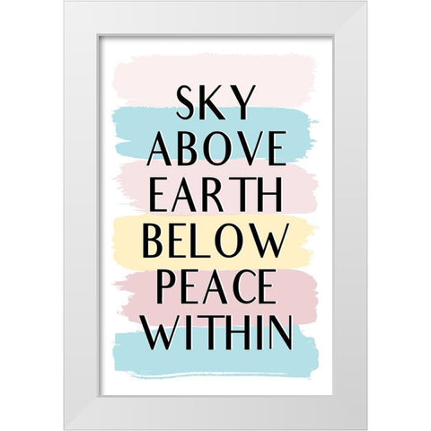 Sky Above White Modern Wood Framed Art Print by Aesthete
