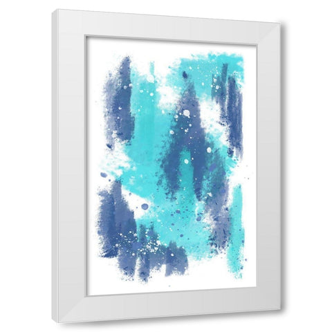 Underwater White Modern Wood Framed Art Print by Aesthete
