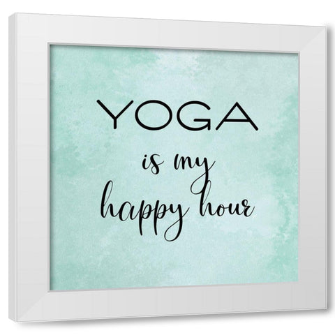 Happy Hour White Modern Wood Framed Art Print by Aesthete