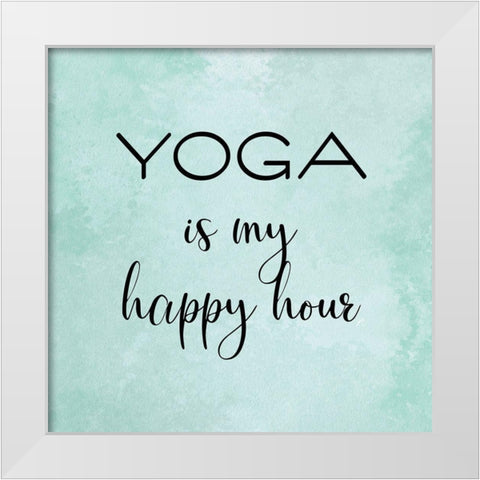 Happy Hour White Modern Wood Framed Art Print by Aesthete