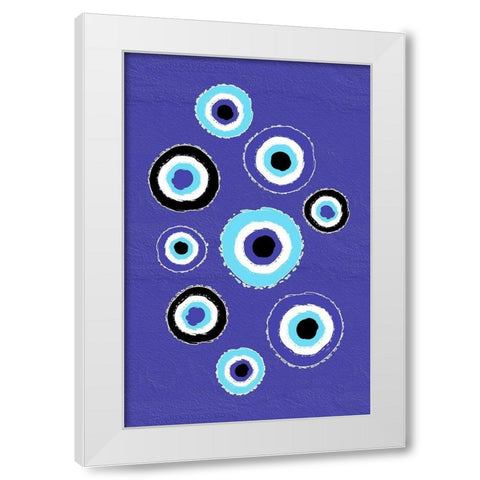 Eye Team White Modern Wood Framed Art Print by Aesthete