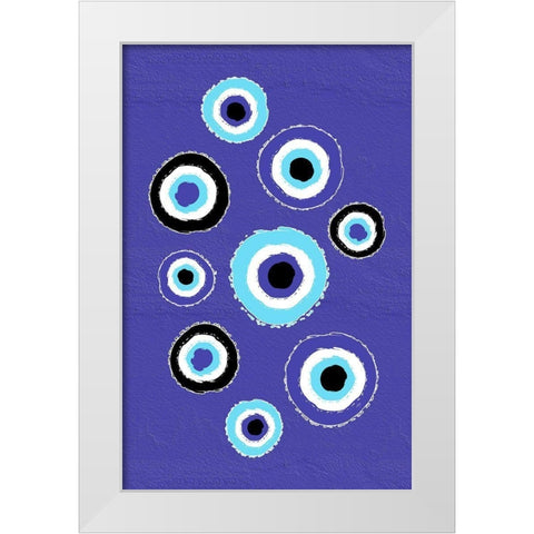 Eye Team White Modern Wood Framed Art Print by Aesthete