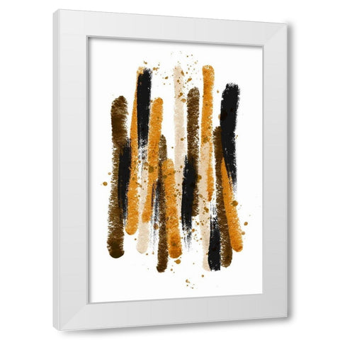 Licorice Terra White Modern Wood Framed Art Print by Aesthete