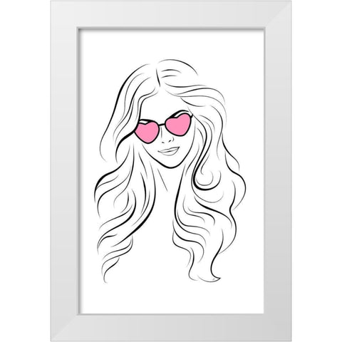 Leila White Modern Wood Framed Art Print by Aesthete