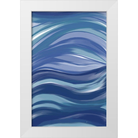 The Ocean White Modern Wood Framed Art Print by Aesthete