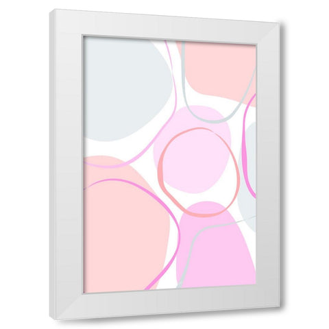 Cotton Candy Pink White Modern Wood Framed Art Print by Aesthete