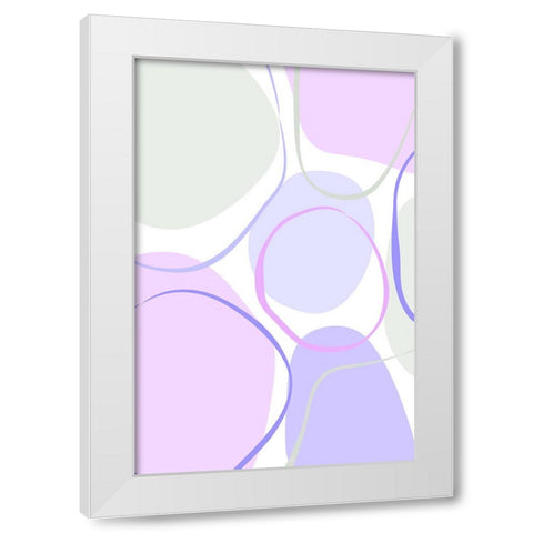 Cotton Candy Purple White Modern Wood Framed Art Print by Aesthete