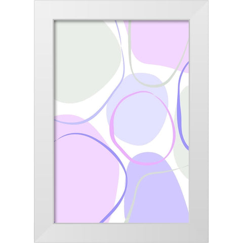 Cotton Candy Purple White Modern Wood Framed Art Print by Aesthete