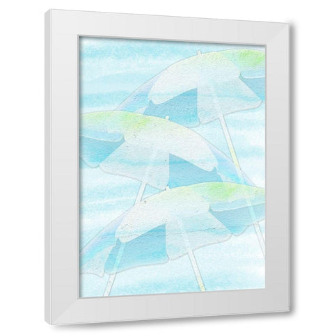 Beach White Modern Wood Framed Art Print by Aesthete