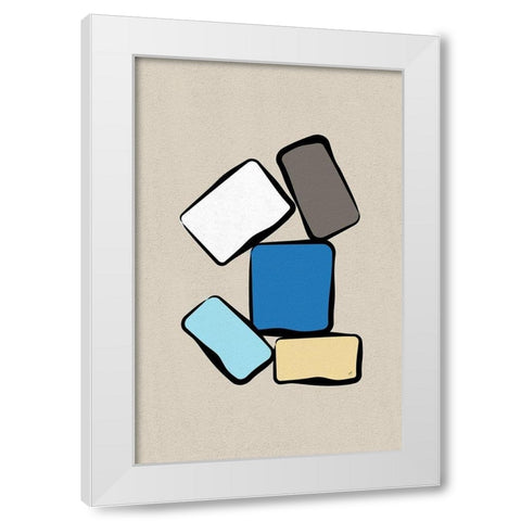 Bricks1 White Modern Wood Framed Art Print by Aesthete