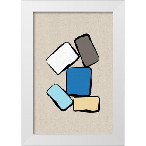Bricks1 White Modern Wood Framed Art Print by Aesthete