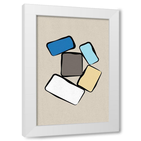Bricks2 White Modern Wood Framed Art Print by Aesthete