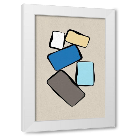 Bricks3 White Modern Wood Framed Art Print by Aesthete