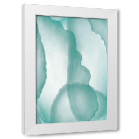 Blue Paper White Modern Wood Framed Art Print by Aesthete