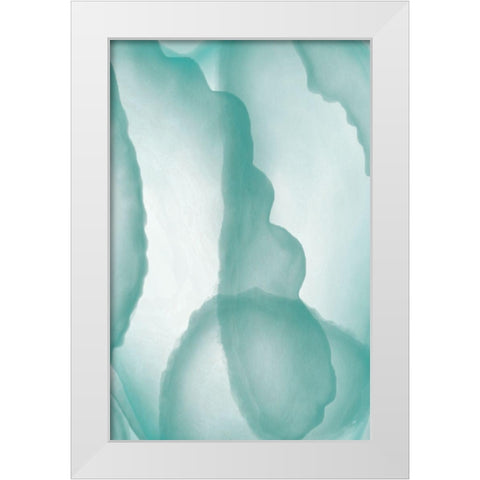Blue Paper White Modern Wood Framed Art Print by Aesthete