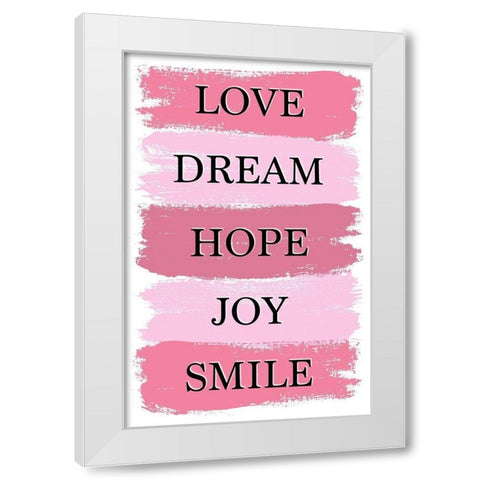 Love Dream White Modern Wood Framed Art Print by Aesthete