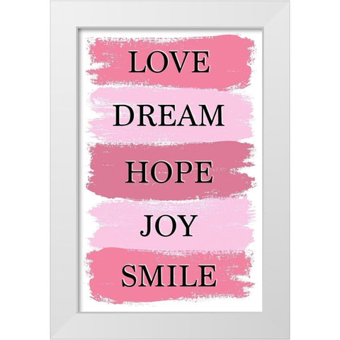 Love Dream White Modern Wood Framed Art Print by Aesthete