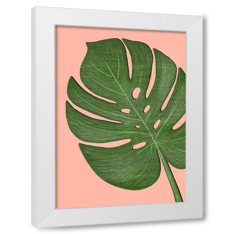 Exotic Leaf One White Modern Wood Framed Art Print by Aesthete