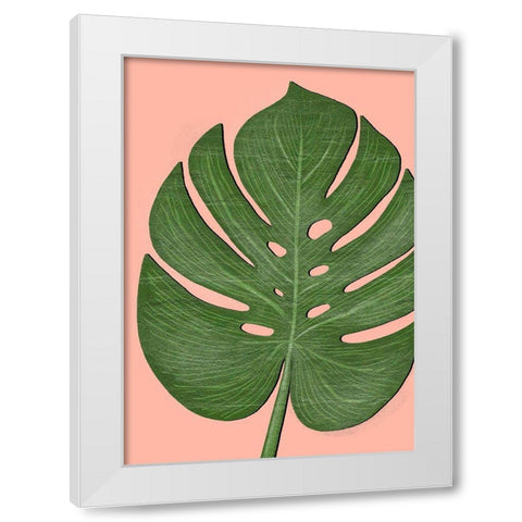 Exotic Leaf Three White Modern Wood Framed Art Print by Aesthete