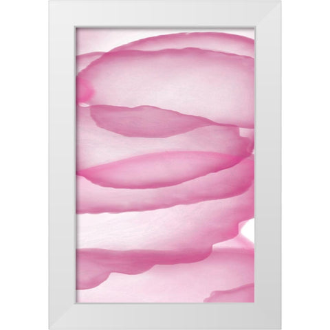 Pink Paper White Modern Wood Framed Art Print by Aesthete