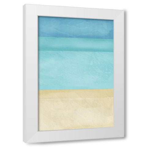 Ocean White Modern Wood Framed Art Print by Aesthete