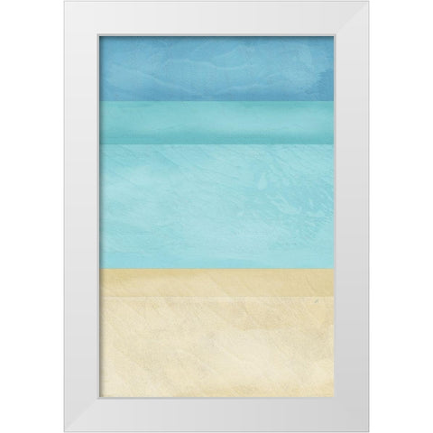 Ocean White Modern Wood Framed Art Print by Aesthete