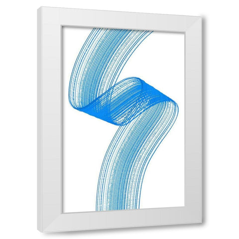 Comb Play One White Modern Wood Framed Art Print by Aesthete