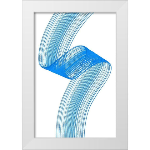 Comb Play One White Modern Wood Framed Art Print by Aesthete