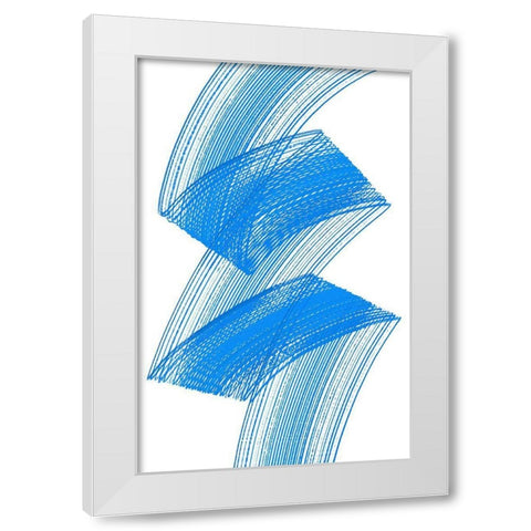 Comb Play Two White Modern Wood Framed Art Print by Aesthete