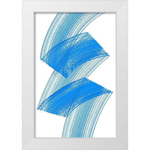 Comb Play Two White Modern Wood Framed Art Print by Aesthete