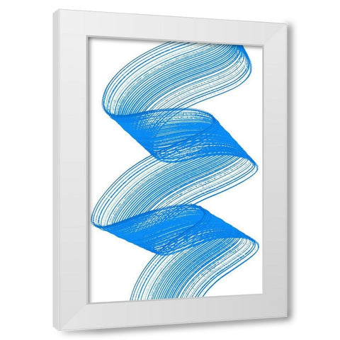 Comb Play Three White Modern Wood Framed Art Print by Aesthete