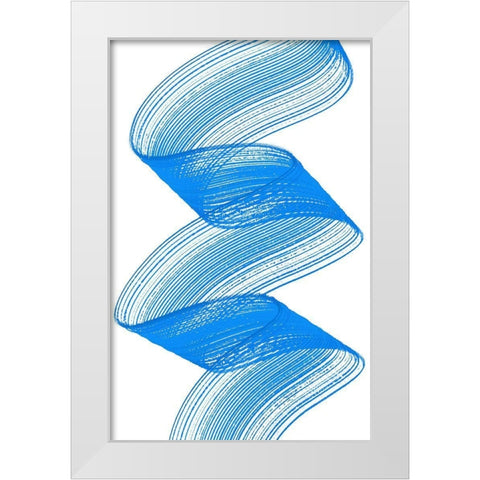 Comb Play Three White Modern Wood Framed Art Print by Aesthete