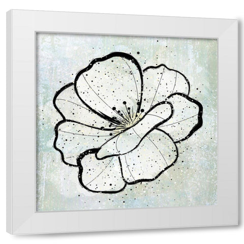 Dusty Flower1 White Modern Wood Framed Art Print by Aesthete