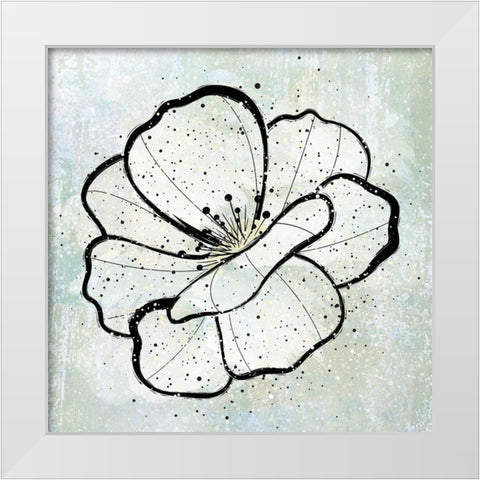 Dusty Flower1 White Modern Wood Framed Art Print by Aesthete
