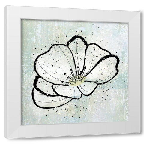 Dusty Flower2 White Modern Wood Framed Art Print by Aesthete