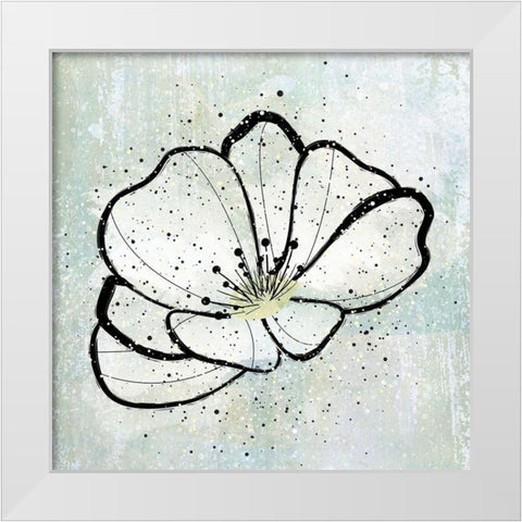 Dusty Flower2 White Modern Wood Framed Art Print by Aesthete