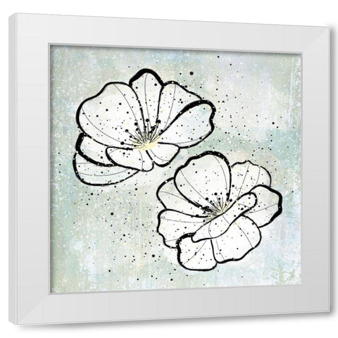 Dusty FLower3 White Modern Wood Framed Art Print by Aesthete