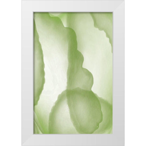 Green Paper Two White Modern Wood Framed Art Print by Aesthete