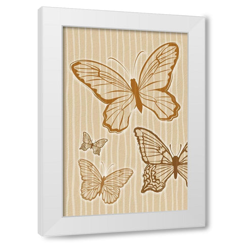 Nature Creatures Sand White Modern Wood Framed Art Print by Aesthete