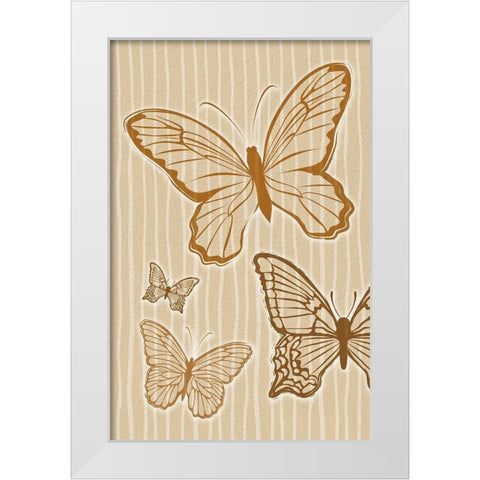 Nature Creatures Sand White Modern Wood Framed Art Print by Aesthete