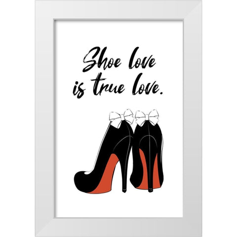 True Love White Modern Wood Framed Art Print by Aesthete